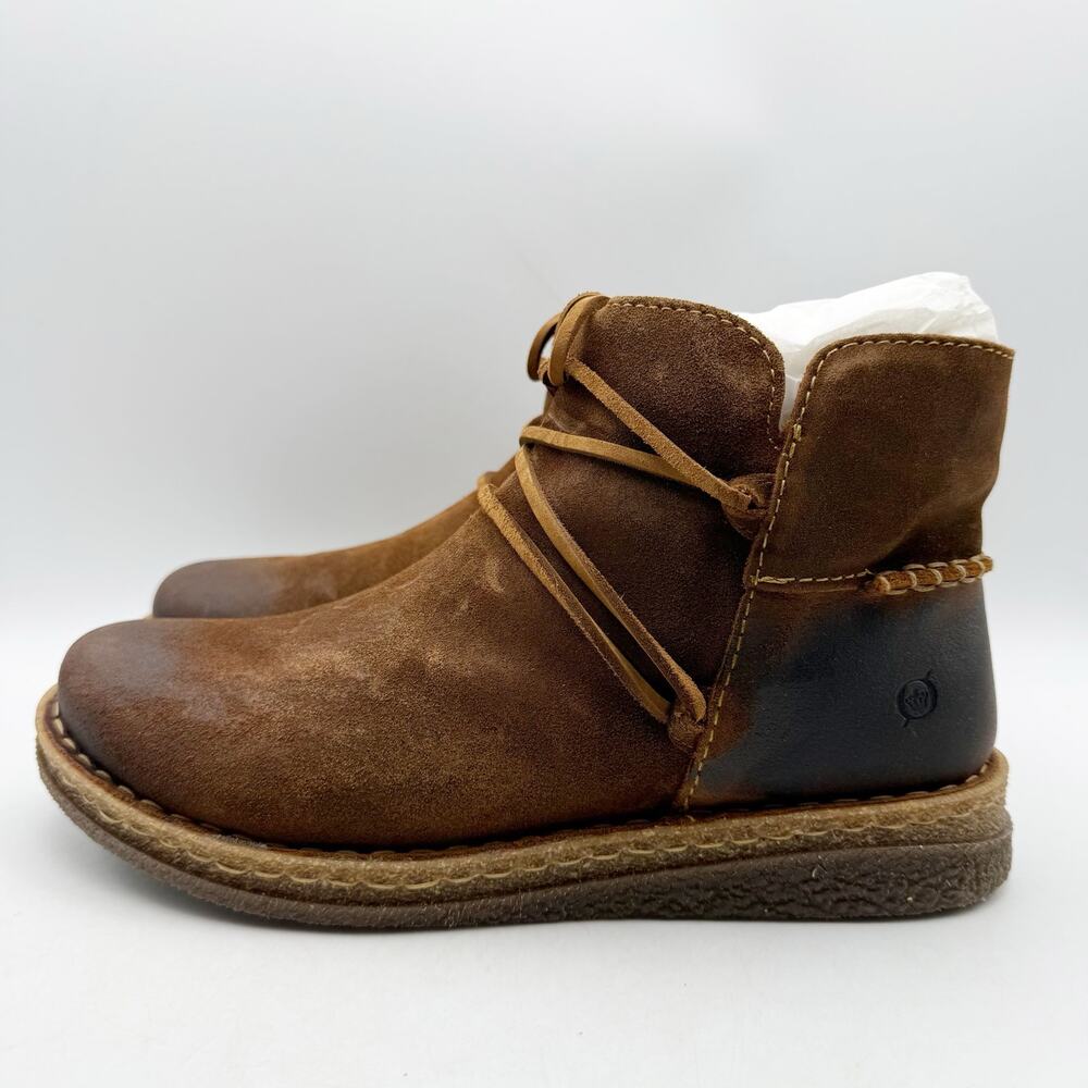 Born Womens Calyn Ankle Booties US 10 EU 42 Brown Suede Boots NWOB - Picture 8 of 12